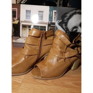 Peep Toe Ankle Booties